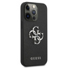 Guess Saffiano 4G Big Silver Logo - iPhone 13 Pro Max Case (black)