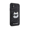 Karl Lagerfeld NFT Glitter Choupette Patch - iPhone 11 tok (fekete)