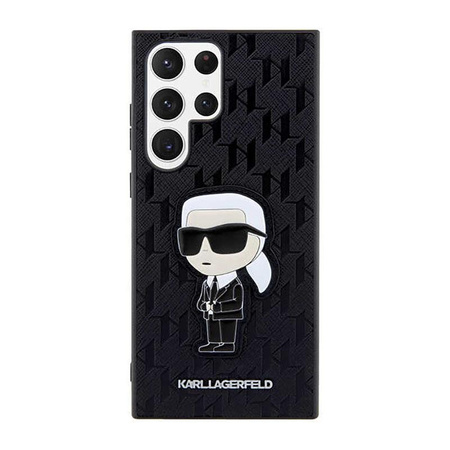 Karl Lagerfeld NFT Saffiano Monogramm Ikonik - Samsung Galaxy S23 Ultra Tasche (schwarz)