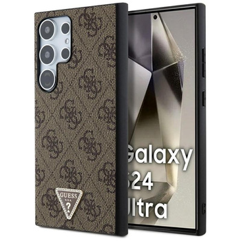 Guess 4G Triangle Strass - Etui Samsung Galaxy S24 Ultra (brązowy)