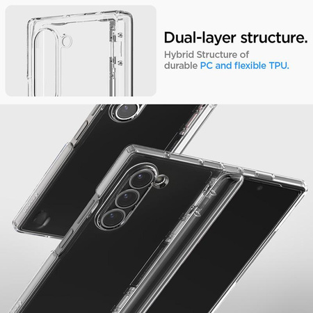 Spigen Ultra Hybrid Pro - Etui pour Samsung Galaxy Z Fold 6 (Crystal Clear)