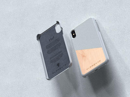 Nordic Elements Original Hel - Wooden Case for iPhone Xs Max (Light Grey)