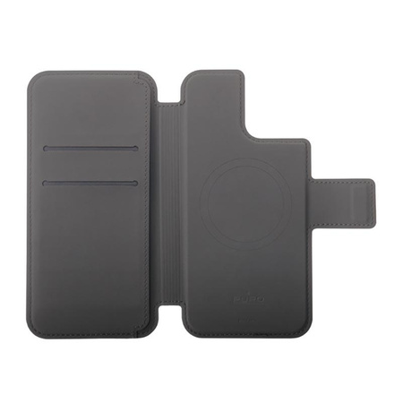 PURO Folio MagSafe tok - tok iPhone 15 Plus / 14 Plus / 12 Pro Max készülékhez (fekete)