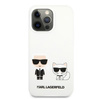 Karl Lagerfeld Silicone Karl & Choupette - Coque iPhone 13 Pro Max (blanc)