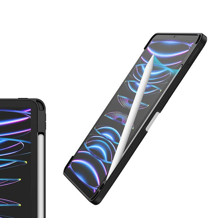 Crong PrimeFolio - Tasche für iPad Air 11” M3 (2025) / iPad Air 11” M2 (2024) / iPad Air 10.9” (5-4 gen.) / iPad Pro 11" (2022-2021) (schwarz/transparent)