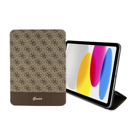 Guess 4G Stripe Allover - iPad 10.9" Tasche (2022) (Braun)
