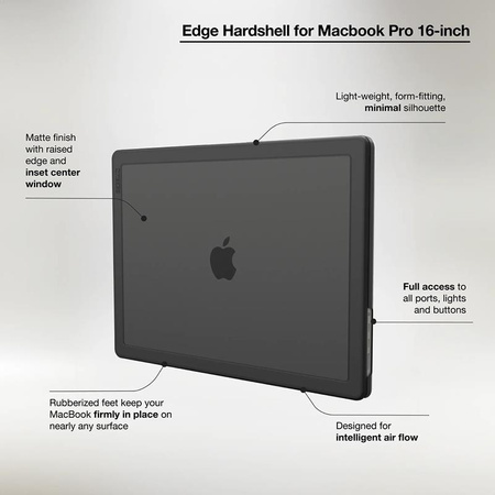 Incase Edge Hardshell Case - MacBook Pro 16" (M4/M3/M2/M1/2024-2021) (Noir)