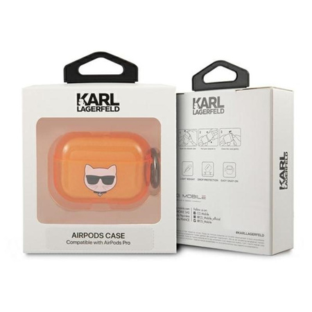 Karl Lagerfeld Choupette Head - Airpods Pro Case (fluo orange)