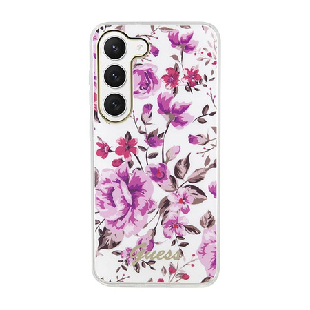 Guess Flower Collection - Etui Samsung Galaxy S23 (blanc)