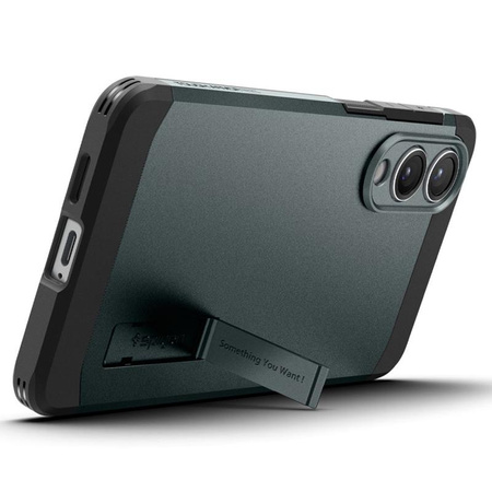 Spigen Tough Armor MagSafe - Gehäuse für Samsung Galaxy S25 Edge (Abyss Grün)