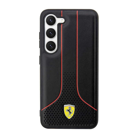 Ferrari Perforated 296P Collection - pouzdro pro Samsung Galaxy S23+ (černé)