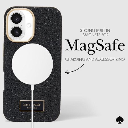 Kate Spade New York Crystal Pave MagSafe - Hülle für iPhone 16 (Nightfall)