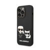 Karl Lagerfeld Liquid Silicone Karl & Choupette MagSafe - Coque pour iPhone 14 Pro Max (noir)