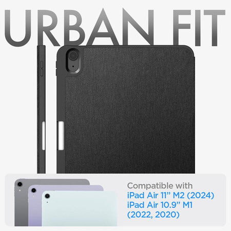 Spigen Urban Fit - Case for iPad Air 11" M3 (2025) /  M2 (2024) / iPad Air 10.9" (5th-4th gen.) (2022-2020) (Black)