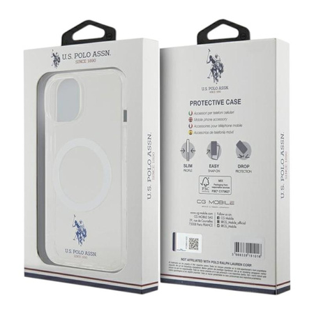 US Polo Assn MagSafe Collection - iPhone 15 Case (transparent)