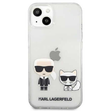 Karl Lagerfeld Ikonik & Choupette - pouzdro pro iPhone 13 Mini (průhledné)