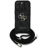 Guess 4G Big Logo Cord Strap Crossbody - pouzdro pro iPhone 16 Pro (černé)