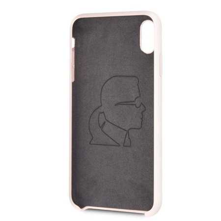 Karl Lagerfeld Silicone Iconic - Coque iPhone Xs Max (rose clair)