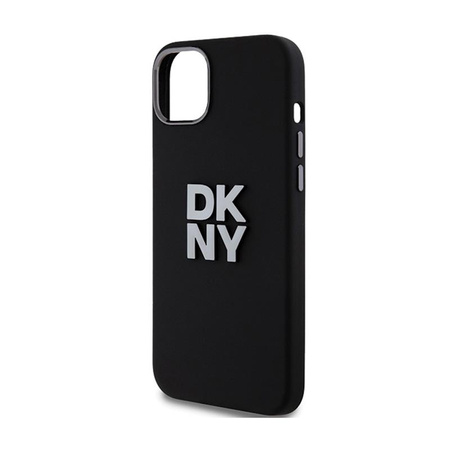 DKNY Liquid Silicone Metal Logo - pouzdro pro iPhone 15 / 14 / 13 (černé)