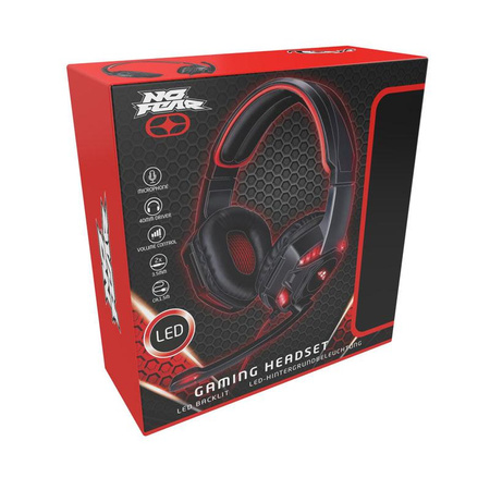 No Fear - Casque d'écoute pour joueurs avec microphone LED