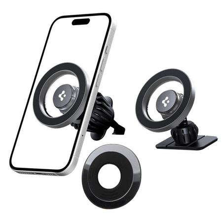 Spigen MFT13 Magnetic Dashboard & Vent Car Mount – Magnetische Auto-Halterung MagSafe (Silber)