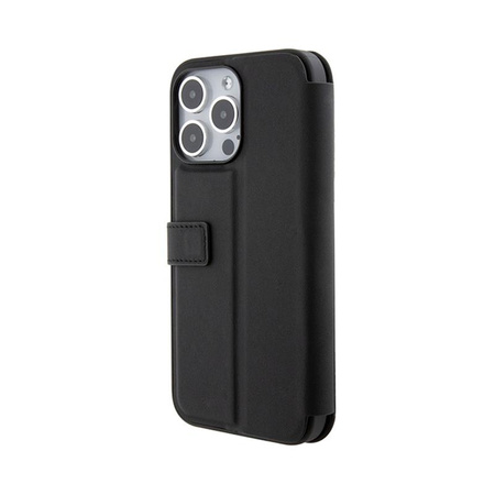 Mercedes Booktype Étui en cuir à motif de vagues - iPhone 15 Pro Case (noir)