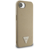 Guess Grained Triangle MagSafe - Tasche für iPhone 16e (braun)