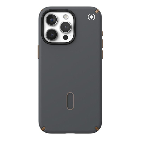Speck Presidio2 Pro ClickLock & MagSafe - Coque pour iPhone 15 Pro Max (Gris anthracite / Bronze froid)