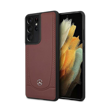 Mercedes Leather Urban Line - Samsung Galaxy S21 Ultra Case (red)