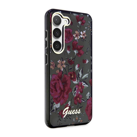 Guess Flower Collection - pouzdro pro Samsung Galaxy S23+ (khaki)