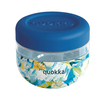 Quokka Bubble Food Jar - Récipient alimentaire / lunchbox 500 ml (Blue Peonies)