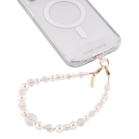 Case-Mate Beaded Phone Wristlet - Universal Phone Lanyard (Crystal Pearl)