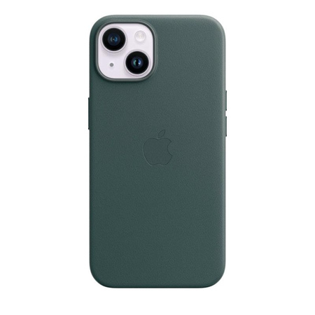 Kožené pouzdro Apple - Kožené pouzdro s MagSafe pro iPhone 14 (lesní zelená)
