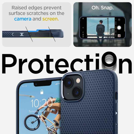 Spigen Liquid Air - Case for iPhone 14 (Navy blue)