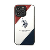 US Polo Assn Tricolor Embossed - Case for iPhone 14 Pro Max (White)