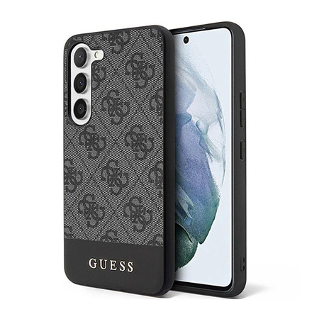 Guess 4G Bottom Stripe Metall Logo Kollektion - Samsung Galaxy S23+ Gehäuse (schwarz)