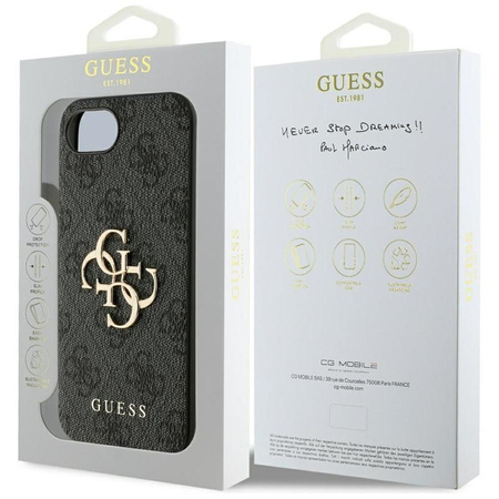 Guess 4G Big Logo - Case for iPhone 16e (black)