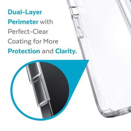 Speck Presidio Perfect-Clear - Etui iPhone 13 Pro Max /  iPhone 12 Pro Max z powłoką MICROBAN (Clear)