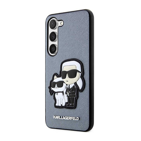 Karl Lagerfeld NFT Saffiano Karl & Choupette - Samsung Galaxy S23 tok (szürke)