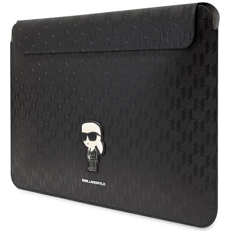 Karl Lagerfeld NFT Saffiano Monogram Iconic Karl Sleeve - pouzdro na 14" notebook (černé)