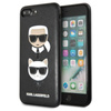 Karl Lagerfeld dombornyomott tok Karl & Choupette - iPhone 8 Plus / 7 Plus tok (fekete)