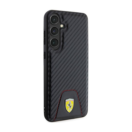 Ferrari Carbon Stitched Bottom - Samsung Galaxy S24+ tok (fekete)