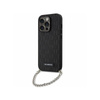 Karl Lagerfeld Saffiano Monogram Chain - iPhone 14 Pro Case (Black)