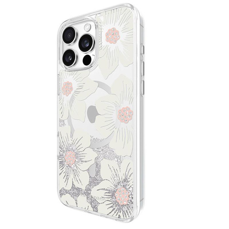 Kate Spade New York Liquid Glitter MagSafe - pouzdro pro iPhone 16 Pro Max (Hollyhock Floral)