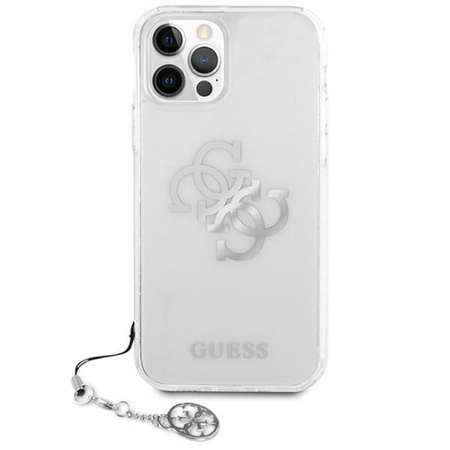 Guess 4G Big Logo Charm - iPhone 12 / iPhone 12 Pro tok (ezüst charmok)