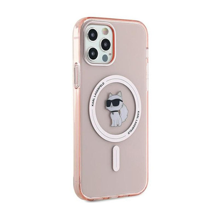 Karl Lagerfeld IML Choupette MagSafe - pouzdro pro iPhone 12 / iPhone 12 Pro (růžové)