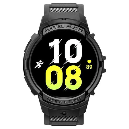 Spigen Rugged Armor Pro - Pánt + tok Samsung Galaxy Watch 6 40 mm-es órához (fekete)