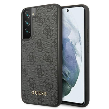 Guess 4G Metal Gold Logo - Etui Samsung Galaxy S22 (gris)