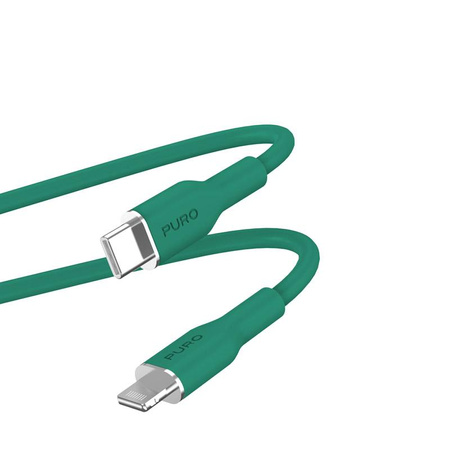 PURO ICON Soft Cable - USB-C to Lightning MFi cable 1.5 m (Jade)