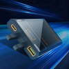 WEKOME WP-325 Vanguard sorozat - Power bank 20000 mAh Super Charging integrált USB-C és Lightning PD 20W + QC 22.5W kábellel (fekete / átlátszó)